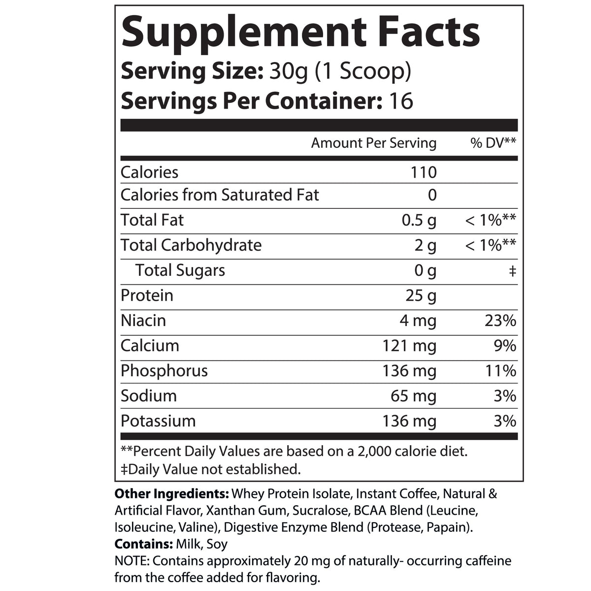 Cappuccino Whey Protein Isolate
