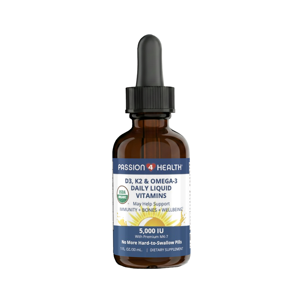 D3, K2 & Omega-3 Daily Liquid Vitamins